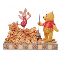 Disney Traditions - Piglet playing in a pile of leaves